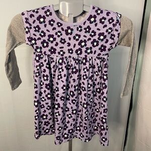 Tea Purple Floral Long‎ Sleeve Dress Size 6